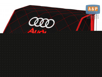 Органайзер-саквояж "Союз" в багажник Audi (Ауди), размер L. Цвет: черный с красной прострочкой Ромб.