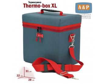 Термосумка "Thermo-box" (Термо-бокс). Размер XL. Цвет: маренго с красной окантовкой.