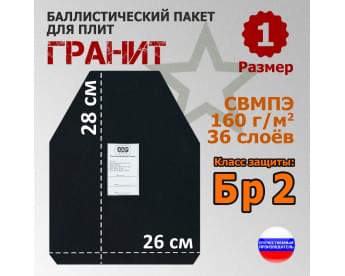 Баллистический пакет для плит "Гранит". Размер 1. Класс защитной структуры Бр 2.