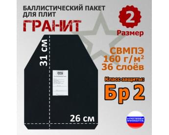 Баллистический пакет для плит "Гранит". Размер 2. Класс защитной структуры Бр 2.