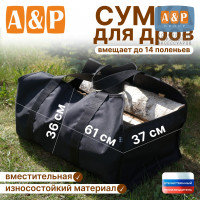 Сумка для дров. Цвет: черный.